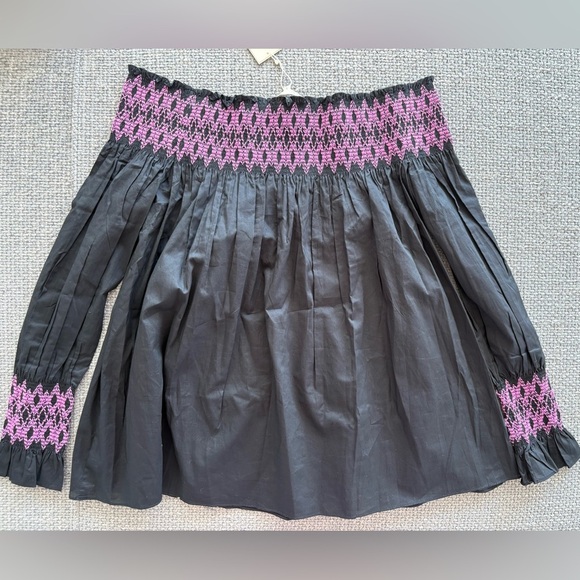 Maje Paris Smocked Off-Shoulder Cotton Top – Size 1 (Small) - Picture 14 of 14